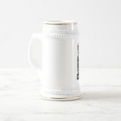 時2を-孔雀楽しんで下さい ビールジョッキ (正面左)