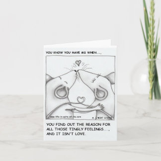 …時MSがあることを知っています 空白のなメッセージカード カード