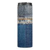 晒し地にオレンジの糸を付けたストレートステッチ タンブラー (裏面)