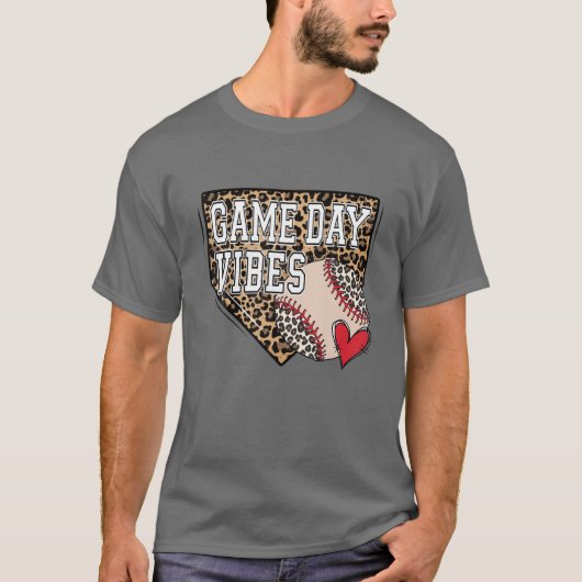 晒し野球ゲームデイビーズヒョウ野球 Tシャツ (正面)