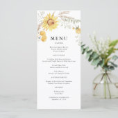 晩夏のひまわりの結婚式 メニュー (スタンド正面)