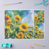 晩夏のひまわり 薄葉紙 (クラフト)