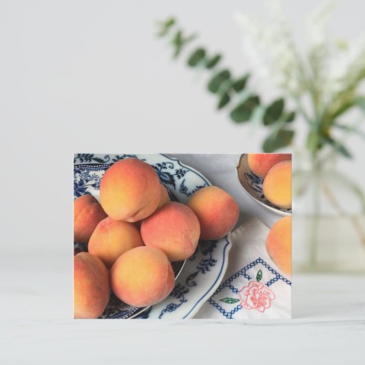 晩夏の桃 ポストカード (スタンド正面)