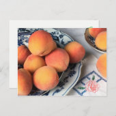 晩夏の桃 ポストカード (正面/裏面)