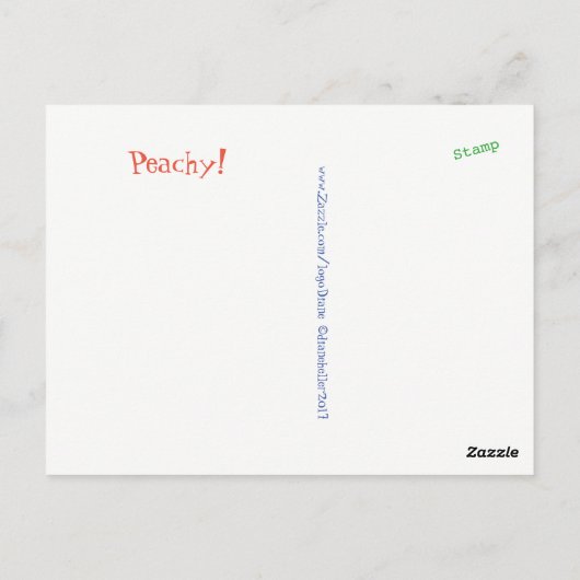 晩夏の桃 ポストカード (裏面)