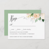 晩夏の結婚式RSVP食事の選択 出欠カード (正面/裏面)