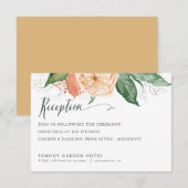 晩夏の緑溢れるモダン ウェディング レセプション エンクロージャーカード (正面/裏面)