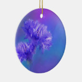 晩夏の花フローラブルーパープルコーンフラワー セラミックオーナメント (右)