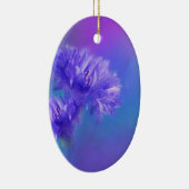 晩夏の花フローラブルーパープルコーンフラワー セラミックオーナメント (右)