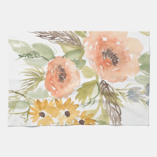 晩夏の花I キッチンタオル (横)