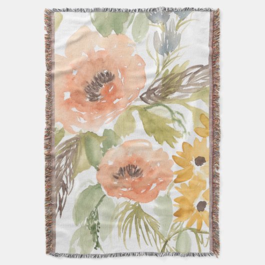 晩夏の花I スローブランケット (正面縦)