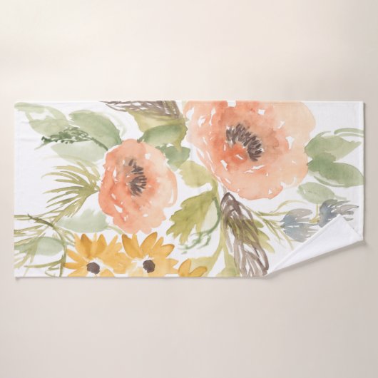 晩夏の花I バスタオル (バスタオル)