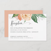 晩夏の葉の緑のシックな結婚披露宴 エンクロージャーカード (正面/裏面)