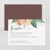 晩夏の葉の緑のシックな結婚披露宴 エンクロージャーカード (正面/裏面)