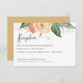 晩夏の葉の緑のシックな結婚披露宴 エンクロージャーカード (正面/裏面)