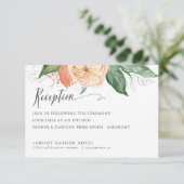 晩夏の葉の緑のシックな結婚披露宴 エンクロージャーカード (スタンド正面)