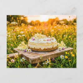 晩夏の蜂蜜酒と野の花のメレンゲチーズケーキ ポストカード