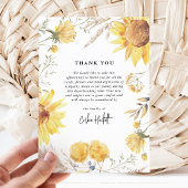 晩夏ひまわり悔やみや弔慰 サンキューカード