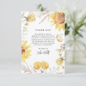 晩夏ひまわり悔やみや弔慰 サンキューカード (スタンド正面)