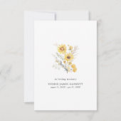 晩夏ひまわり悔やみや弔慰 サンキューカード (裏面)