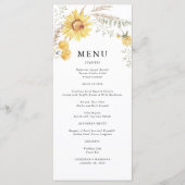 晩夏ひまわり結婚の メニュー (正面)