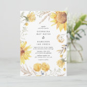 晩夏ひまわり結婚の 招待状 (スタンド正面)
