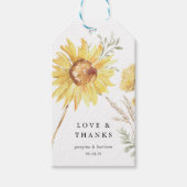 晩夏ひまわり結婚式の引き出物 ギフトタグ (正面)