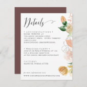 晩夏オレンジパレ結婚ット詳細 エンクロージャーカード (正面/裏面)