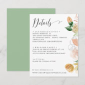 晩夏オレンジパレ結婚ット詳細 エンクロージャーカード (正面/裏面)