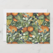 晩夏シトラスフローラ植物学ブライダルシャワー 招待状 (裏面)