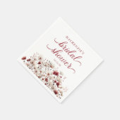 晩夏ワイルドフラワーボホブライダルシャワー スタンダードカクテルナプキン (角)