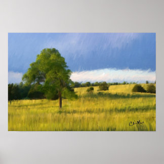 晩夏夕べ- 絵画s ポスター