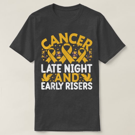 晩夜中に発生する小児がんの早期発病 Tシャツ (デザイン正面)