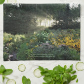 晩年の庭で太陽光 キッチンタオル (折り畳み)