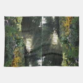 晩年の庭で太陽光 キッチンタオル