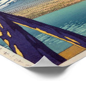 晩秋の富士山、秋の富士山、河瀬蓮井、ウッドカット ポスター (角)