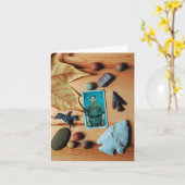 晩秋の日 カード (黄色い花)