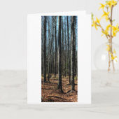 晩秋の木々:デジタル化された森 カード (黄色い花)