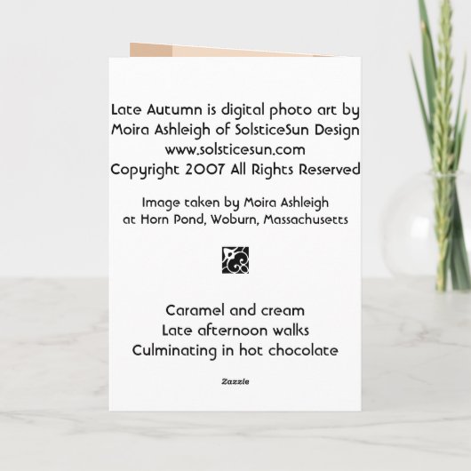 晩秋 カード (裏面)