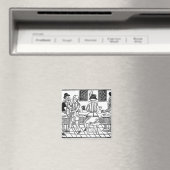 晩餐のパーティー、ロックスバーゲのバラドの本 マグネット (インサイチュ (食洗機))