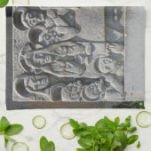 晩餐の最後の墓石 キッチンタオル (折り畳み)