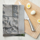 晩餐の最後の墓石 キッチンタオル (四つ折り)