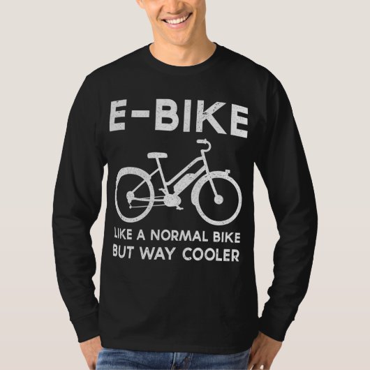 普通おもしろいの自転車のようにEバイクールク Tシャツ (正面)
