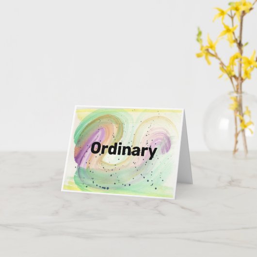 普通おもしろいの賛辞グリーティングカードかどうか！ カード (黄色い花)