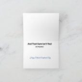 普通おもしろいの賛辞グリーティングカードかどうか! カード (内部)