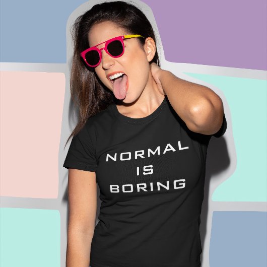 普通がつまらない 白黒ヒップスター Tシャツ