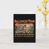 普通であるハロウィーンの町は非常に超えている カード (黄色い花)