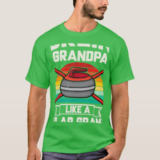 普通のおじいさんのようにカーリングおじいちゃんクール Tシャツ
