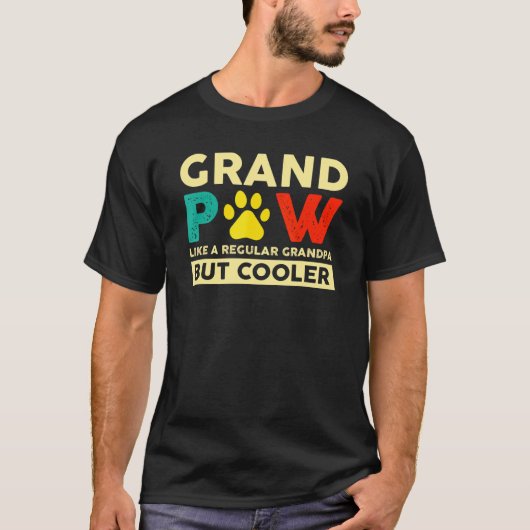普通のおじいさんのようにグランドポークールプが犬3 Tシャツ (正面)