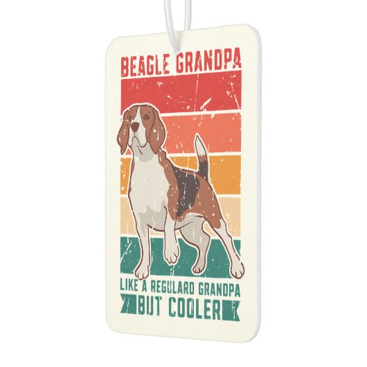 普通のおじいさんのようにビーグルおじいちゃんクールが- カーエアーフレッシュナー (左)